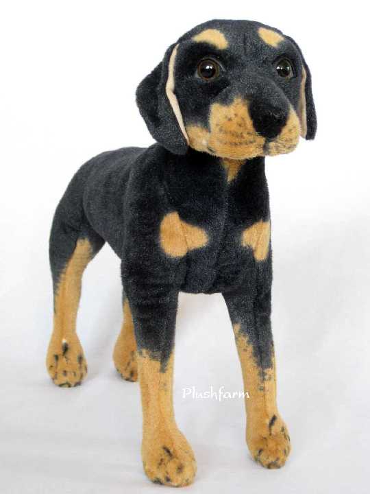 PLÜSCHTIER PLÜSCH HUND ROTTWEILER WELPE stehend 53 cm NEU Plüschhund